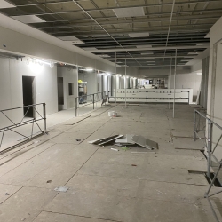erhvervsrengøring af nyt etage