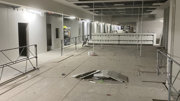 erhvervsrengøring af nyt etage